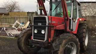 Massey Ferguson 6290 and 698T loading and carting silage bales [upl. by Yehudit]