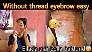 Ellad ulai bolla 😇  thread ijade eyebrow encha mnpunu  Dolly vlogger [upl. by Winsor]