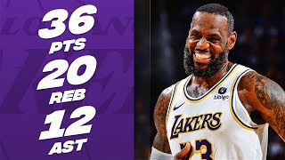 LeBron James CLUTCH TRIPLEDOUBLE Performance In 2OT At Golden State  January 27 2024 [upl. by Zondra54]