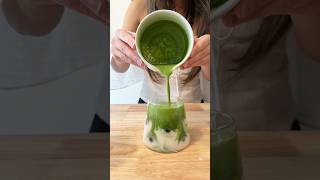 Cold whisking matcha matcha matchalatte icedmatcha matchapowder latte matchadrink [upl. by Brok]