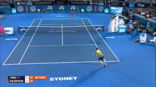 TOMIC AUS vs DOLGOPOLOV UKR QUARTER FINAL HIGHLIGHTS Apia International Sydney 2014 [upl. by Goldfinch]