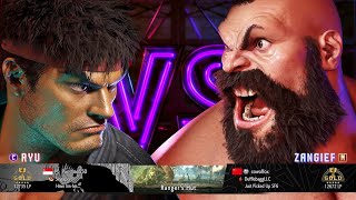 Street Fighter 6  Ryu Online Ranked Match 24 Against Modern Zangief [upl. by Arretahs]