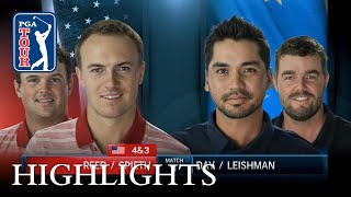 Highlights from Spieth and Reeds 4 amp 3 victory over Day and Leishman [upl. by Kriss]