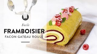 Recette FACILE  le Framboisier façon biscuit roulé [upl. by Niletac]