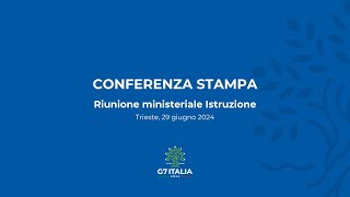 Conferenza stampa  Riunione dei Ministri G7 dellIstruzione [upl. by Reidid808]