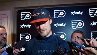 1116 PHI vs BUF Postgame Travis Sanheim [upl. by Notned]