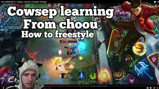 Cowsep learns chou freestyle after watching 14kchoou  reaction cowsep to choouMLBB [upl. by Leohcin]