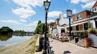 Walking from London Chiswick to Putney and the River Thames on a Sunny Day [upl. by Neilson]