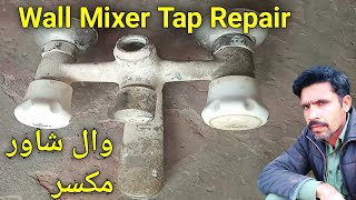 how to repair a shower mixer tap  wall Mixer valve repair  shower tap spindle repair [upl. by Pontus]