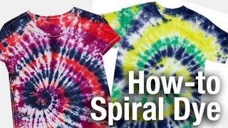 HowTo Spiral Swirl Design Tie Dye Technique [upl. by Idnak]