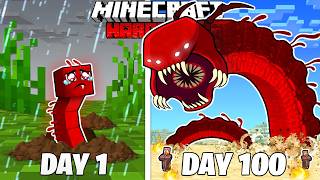 I Survived 100 Days as a BLOOD WORM in HARDCORE Minecraft [upl. by Siger]