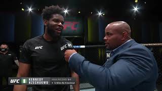 Kennedy Nzechukwu Octagon Interview  UFC Vegas 30 [upl. by Ahlgren]