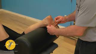 Taping low dye taping with Leukotape P Sports Tape for plantar fasciitis [upl. by Brownley]