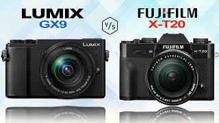 Panasonic LUMIX GX9 vs FujiFilm XT20 [upl. by Ivanah87]