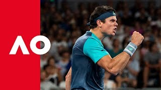 Raonic Serving a Masterclass I Infosys AI x Australian Open 2019 [upl. by Abbott236]