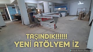 TAŞINDIK 🚛YENİ ATÖLYEMİZDE KÜÇÜK BİR GEZİNTİ  MARANGOZ ATÖLYESİ🔨🪓🛠️ [upl. by Alial]