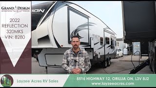 2022 Grand Design Reflection 320MKS Vin 8280  Layzee Acres RV Sales [upl. by Joselow]