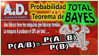 Probabilidad TOTAL Teorema de BAYES 1 Academia DIEGO [upl. by Arres]