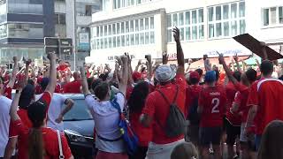 Schweiz vs Italien EURO 2024 Schweiz Fans Berlin 29 Juni 2024 [upl. by Eitac818]