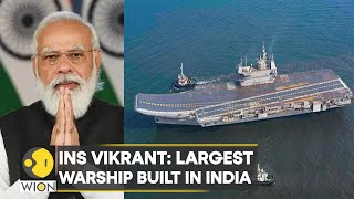 INS Vikrant Indian PM Modi commissions Indias first indigenous carrier unveils new naval ensign [upl. by Aeriell]