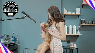 ASMR Head Massage by Barber Lady Milena [upl. by Asilej]