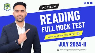 PTE Reading Full Mock Test with Answers  July 2024II  Language academy PTE NAATI IELTS Experts [upl. by Lance]