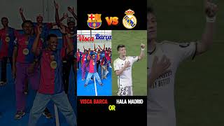 Hala Madrid 🤍 vs Visca Barca ❤️💙 football realmadrid barcelona trending [upl. by Yadroc163]