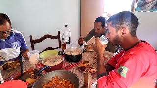 PREPARANDO O ALMOÇO DOS TRABALHADORES  PESCANDO PEIXES NO COVO [upl. by Seidule]