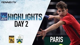 Tuesday Highlights Thiem Mahut amp Lopez Advance In Paris 2017 [upl. by Charry33]