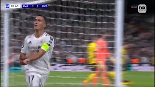 Gol de Lucas Vazquez hoy  Real Madrid vs Borussia Dortmund 52  UEFA Champions League 202425 [upl. by Akayas]