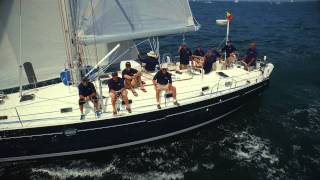 Marblehead to Halifax Ocean Race 2015 Start  Aerial Video [upl. by Eemia]