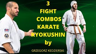 BEST FIGHTING COMBINATIONS in Kyokushin Karate by Grzegorz Kedzierski [upl. by Eisseb]