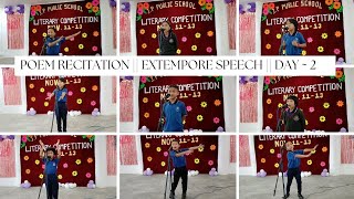 POEM RECITATION  EXTEMPORE SPEECH  DAY  2  JP PUBLIC SCHOOL  LITERARY COMPETITION school [upl. by Tnayrb275]