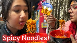 World’s Spicest Noodles 🍜😱🔥  Halat Kharab Ho Gayi  vlog vlogs spices noodles koreannoodles [upl. by Ehrman153]