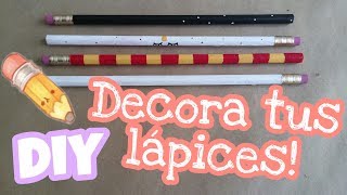 DIY Decora tus lápices FÁCIL Y RÁPIDO lápices personalizados  Andycookiesandcrafts [upl. by Erminna]