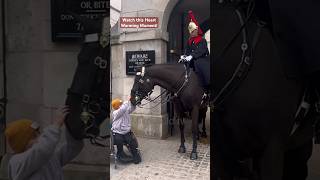 King’s Guard lets the Special Child Stroke the Horse What Guard Does is Priceless Shorts [upl. by Redneval]