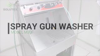 How to Use an Automatic Paint Spray Gun Washer [upl. by Aleekahs]