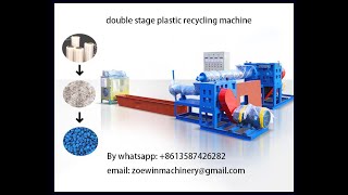 Factory making recycling machine new model double stage nylon plastic waste recycling machine [upl. by Rubetta]