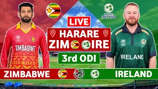 Zimbabwe vs Ireland 3rd ODI Live Scores  ZIM vs IRE 3rd ODI Live Scores amp Commentary  2nd Innings [upl. by Avirt154]