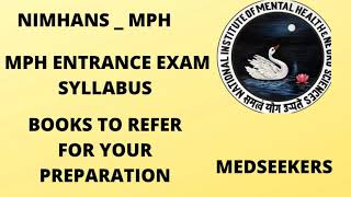 HOW TO PREPARE FOR NIMHANS MPH ENTRANCE EXAMNIMHANSMPH [upl. by Hultin279]