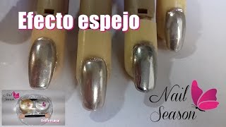 Uñas efecto espejo paso a paso base de acrilico Mirror Effect Nails [upl. by Orimlede]