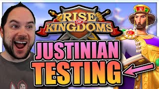 Max Justinian Unlock and Rally Testing expertise Rise of Kingdoms [upl. by Jezreel]