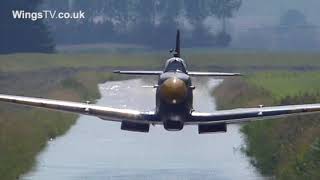 Breitling Fighters Spitfire MH434 LOW pass [upl. by Yllor28]