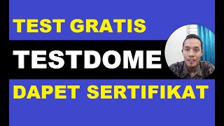 Ikut test online gratis di Testdome dapet sertifikat [upl. by Joacima897]