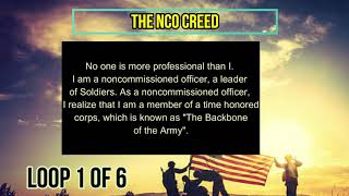 NCO Creed Loop 1 of 6 easy way to memorize it the NCO Creed Non Commissioned Officer creed [upl. by Grimaud518]