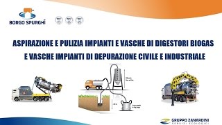 ASPIRAZIONE E PULIZIA IMPIANTI DI DIGESTORI BIOGAS E IMPIANTI DI DEPURAZIONE CIVILE E INDUSTRIALE [upl. by Dewhirst442]