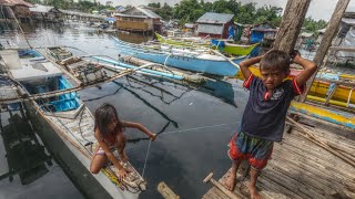 Visiting stunning water village in the province in the Philippines [upl. by Enimasaj]