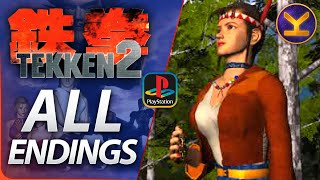 Tekken 2 Movie Theater  All Cinematics and Character Endings  PlayStation PS1 [upl. by Roque453]