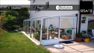 Veranda retractable et mobile par Sésamewmv [upl. by Erdnassak362]