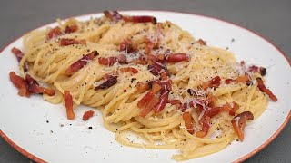 Espaguetis a la carbonara ¡La receta auténtica [upl. by Nallac694]